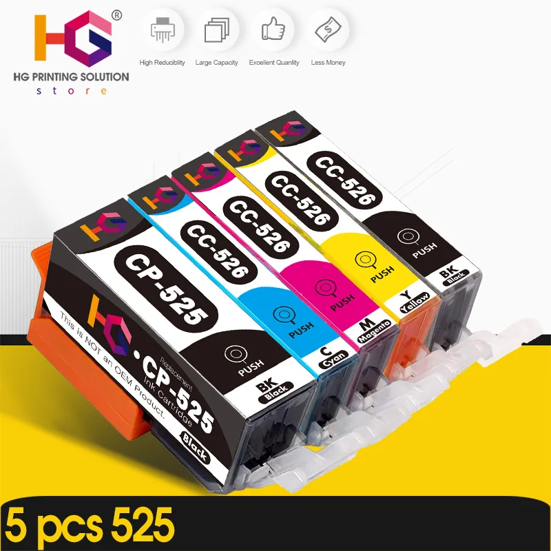 5 шт. картриджи для принтера Canon PIXMA IP4850 IP4950 IX6550 MG5150 MG5250 MG5350|Чернильные картриджи| |