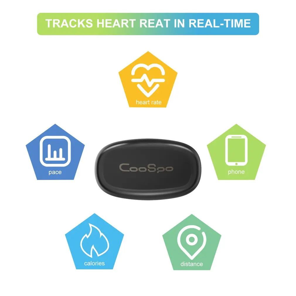COOSPO Chest Strap Belt Real Time Heart Rate Monitor Sensor Wireless ANT Technology Smart Bluetooth Outdoor Fitness Equipment | Спорт и
