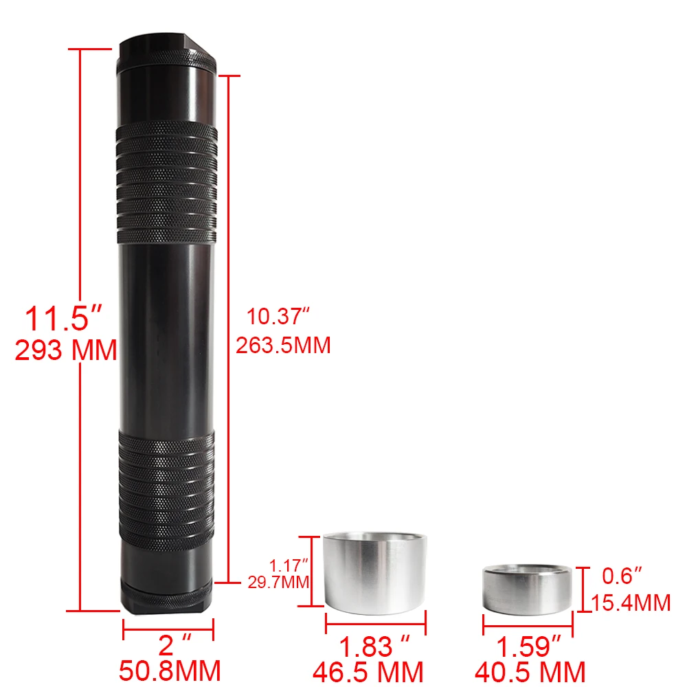 

OD 2" L 11.5" Aluminum Fuel Filter Solvent Trap Modular Storage Cups 1/2-28 5/8-24 1/2-20 M14x1.5 M14x1 for NAPA 4003 WIX 24003