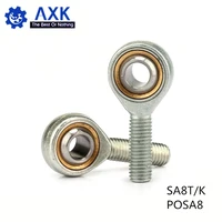 free shipping sa8tk posa8 10pcs 8mm right hand male outer thread metric rod end joint bearing pos8a