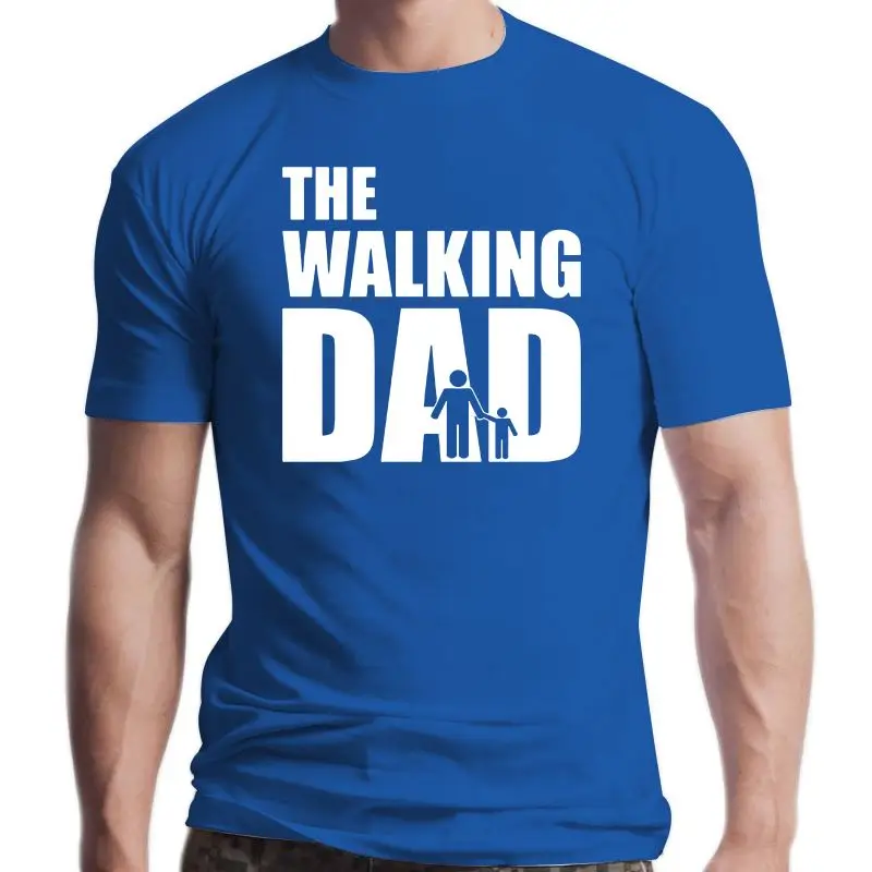 

New 2021 2021est The Walking Dad T Shirt Men Tops Casual Father's Day T Shirts Short Sleeve Men Funny o-neck tops fashion tee C8