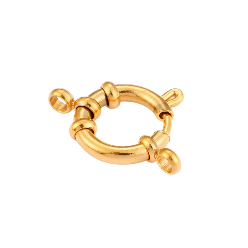 

5 шт., пружинные застежки из нержавеющей стали золотого цвета для изготовления ювелирных изделий своими руками