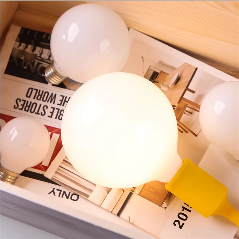 

2pcs 2/3/4/5/6W 220V E27 LED Filament Bulb Lamp G45 G50 G60 G80 G95 G125 Lights Ampoule Milk Glass Bulbs Light Home Lighting