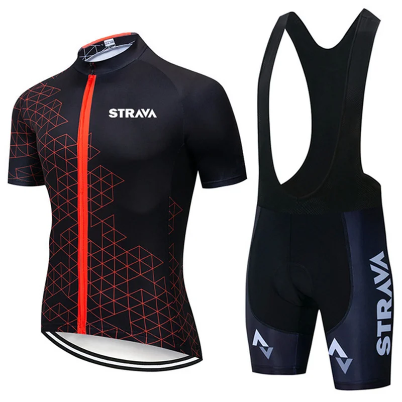 

New Strava 2021 Bicycle Team Short Sleeve Maillot Ciclismo Men And Women Cycling Jersey Summer Breathable Cycling Clothing Sets