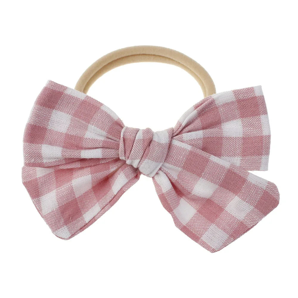 

Ribbon with elstic bands for kids plaid hair tie hair scrunchies for children rubber bands hair bands girl's soft hair bands