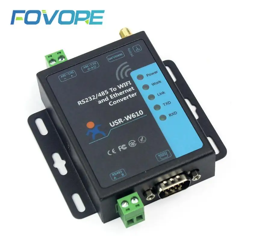 USR-W610 последовательный WiFi Ethernet беспроводной конвертер RS232 RS485 сервер поддержка