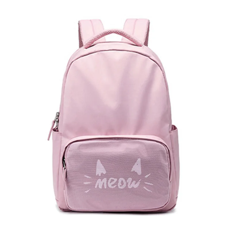 Женский рюкзак с принтом кошки повседневный водонепроницаемый карманом для