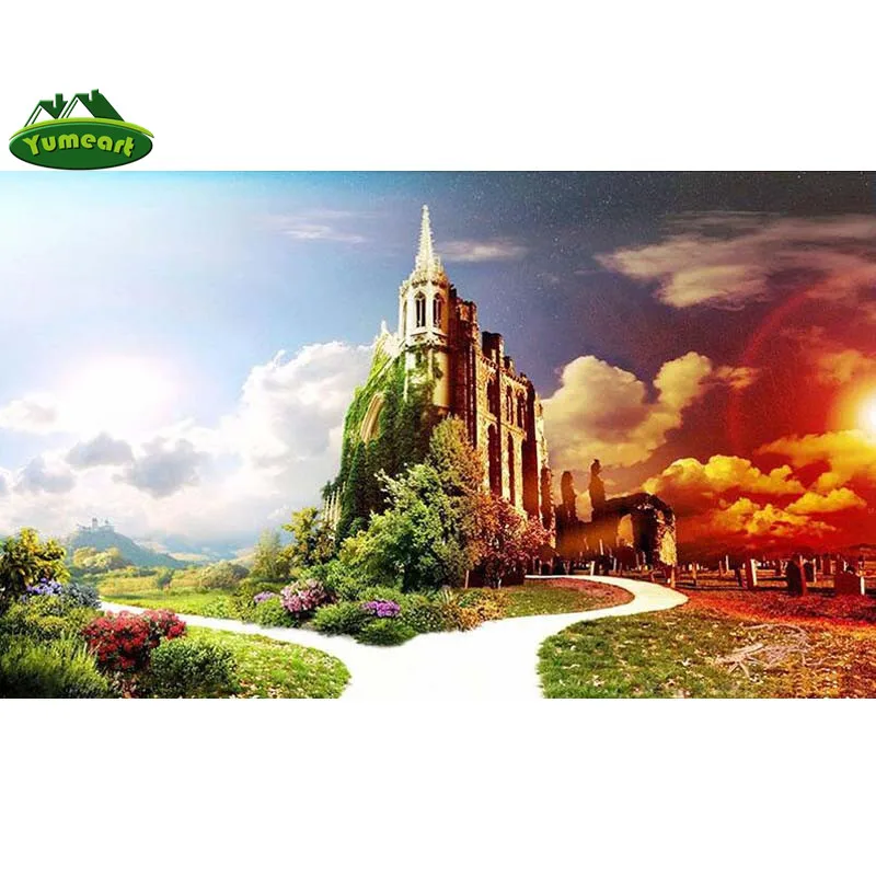 YUMEART 5D &quotсделай сам&quot картина из страз вышивка крестиком полный Алмазный пейзаж