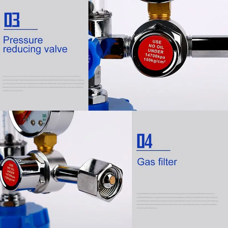 

Oxygen Pressure Reducing Valve Regulator G5/8 Flow Meter Absorber Buoy Type Inhalator Pressure Gaug for Inhalator