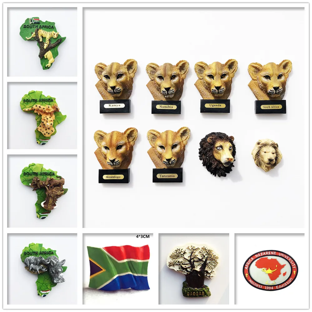 

Africa South Africa scenery 3D Fridge Magnets Tourism Souvenir Refrigerator Magnetic Sticker Collection Handicraft Gift