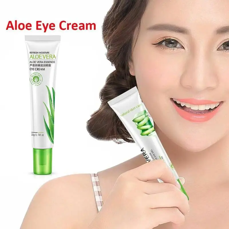 

Aloe Soothing Eye Care Hyaluronic Acid Moisturizing Eye Circles Wrinkles Dark Gel Remove Cream A1Y8