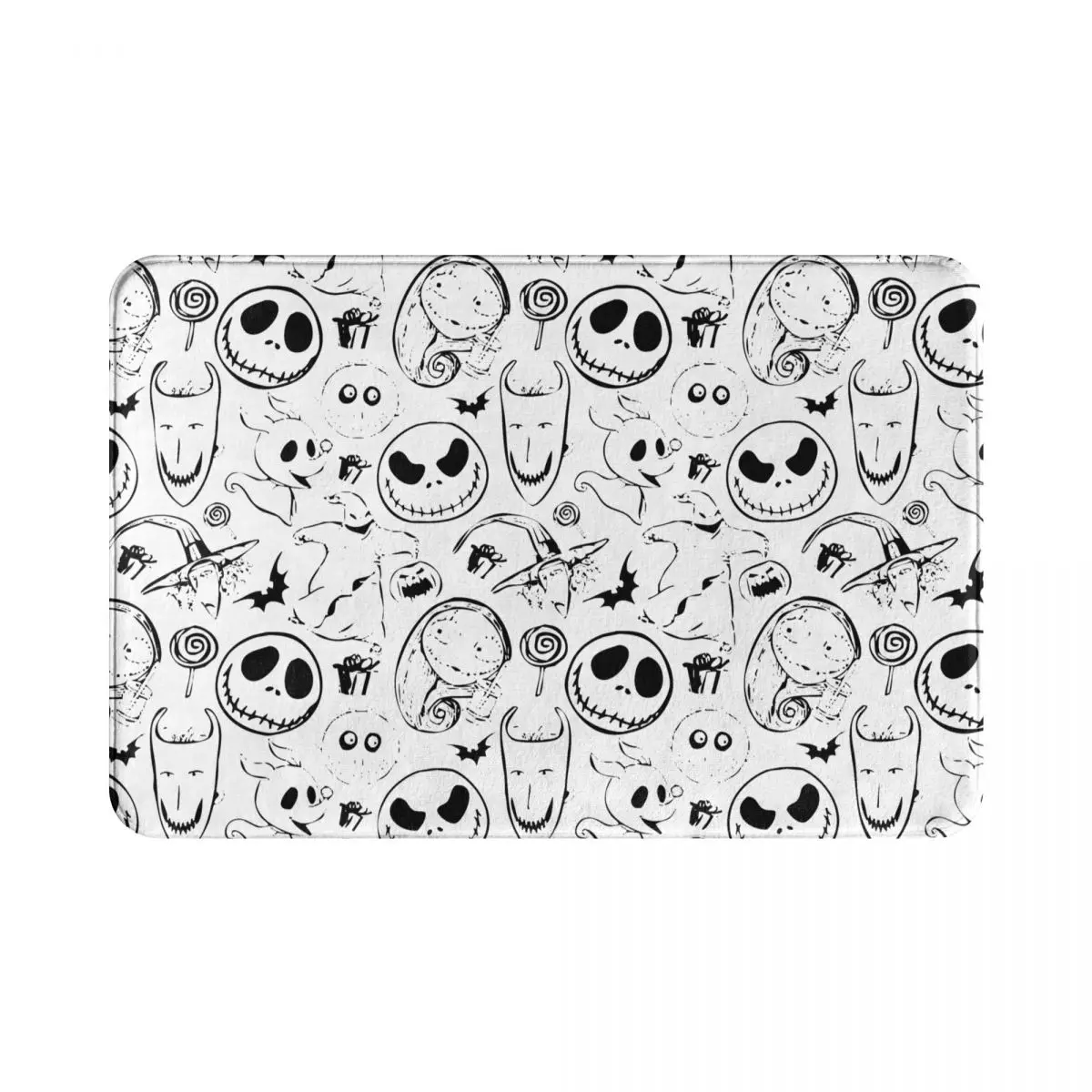 Коврик Кошмар перед Рождеством полиэстеровый ковер с узором нескользящий