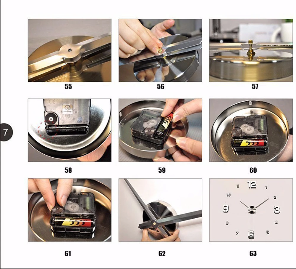 Современные DIY большие Размеры большие настенные часы, набор для самостоятельной сборки 3D зеркальная поверхность Стикеры домашний декор офисного помещения Настенный декор