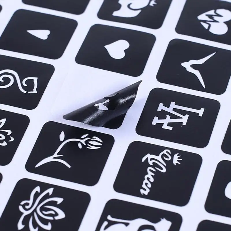 Татуировка хной блестящий трафарет для татуировки Бабочка маленькая женщина