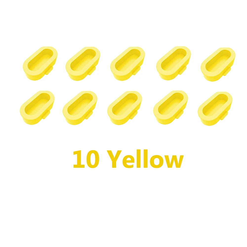10pcs yellow Силиконовые Анти пылезащитные вилки зарядное устройство браслет защита порта для Garmin Fenix 5/5S/5X/Instinct/Forerunner 935 аксессуары - Цвет: 10pcs yellow