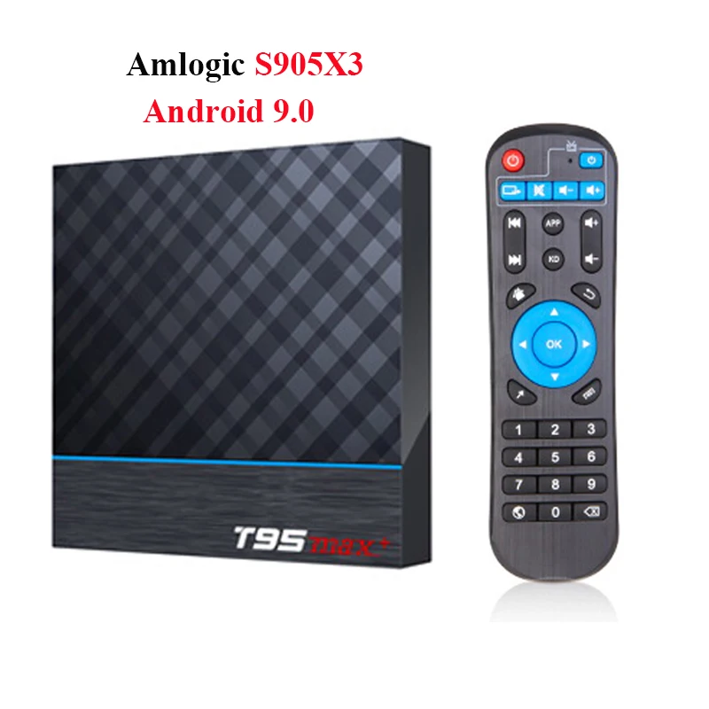 T95 MAX Plus Android TV Box 9 0 Amlogic S905X3 Smart 4K T95MAX четырехъядерный 2 4G & 5G Wifi