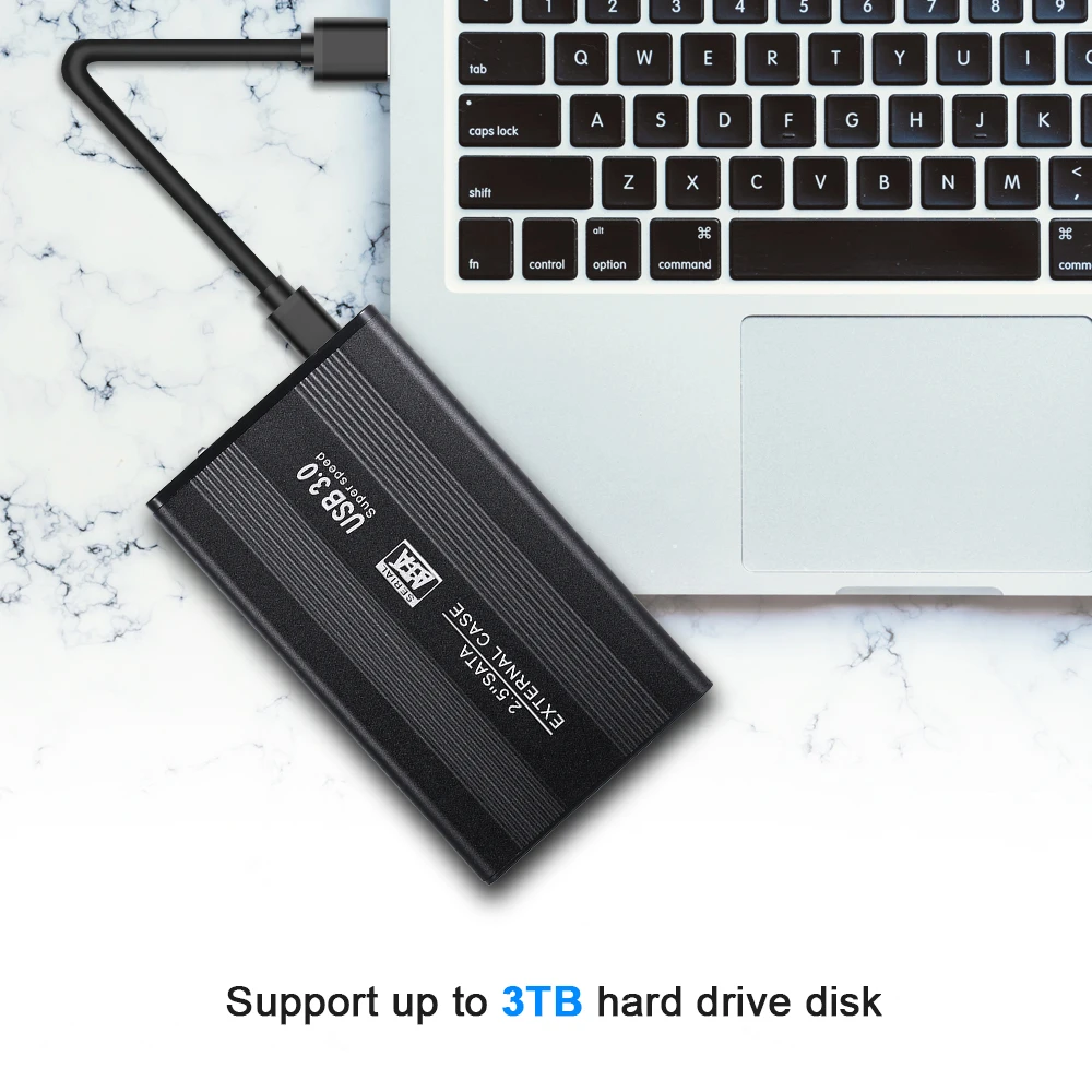 2,5 дюймовый жесткий диск SATA жесткий диск к USB3.0 адаптер конвертер Внешний чехол прочный с крышками из нержавеющей стали и алюминия