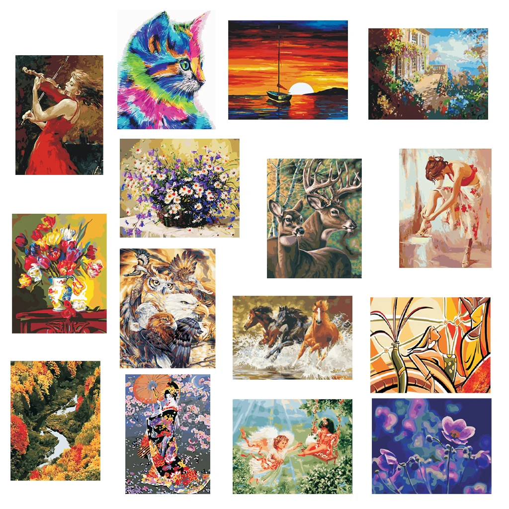 Краски по номерам комплект животные лошади DIY картина маслом ing Рисование