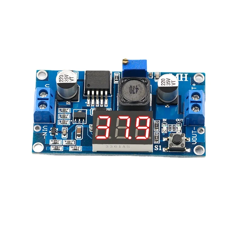 LM2596 BUCK 3A DC-DC Регулируемый понижающий модуль питания + синий светодиодный