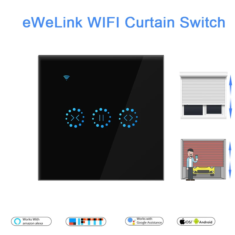 eWeLink EU US WiFi Curtain Blind Switch for Roller Shutter Electric motor Google Home Alexa Echo Voice Control DIY Smart | Электроника