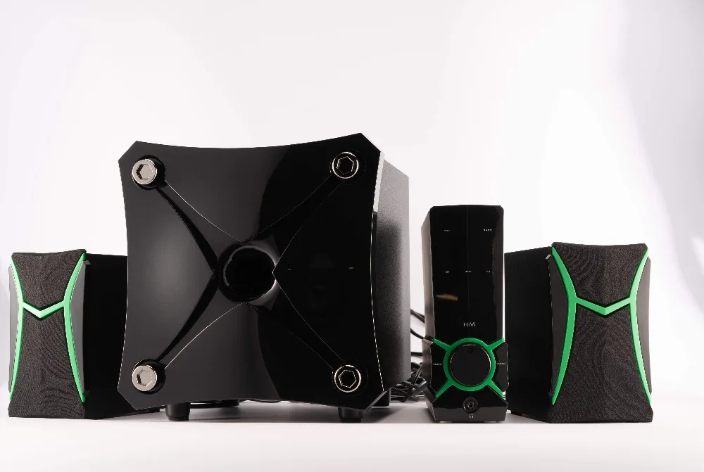 

HiVi Swans GT1000 2.1 Multimedia Speaker System Wireless Bluetooth 3 bass-midrange driver1/2 tweeter 7.8W 2 way 2driver