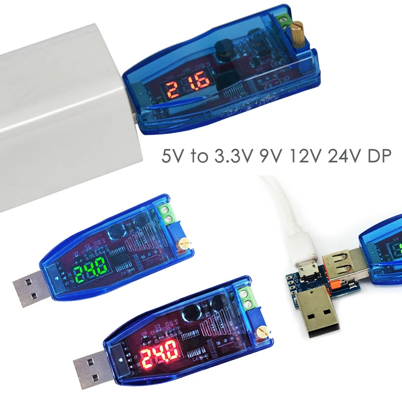 Светодиодный DC 5V 1 24V регулируемый потенциометр USB преобразователь источник