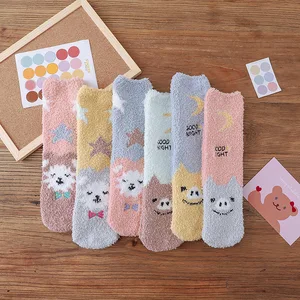 Носки женские PEONFLY, теплые, зимние, мягкие, пушистые, носки, подарок на Рождество