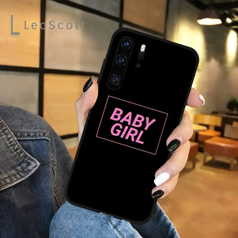 

text on a black background Phone Case For Huawei P 20 30 40 lite pro smart 2019 honor 10 i lite 8x nova 5t mate 20 pro funda