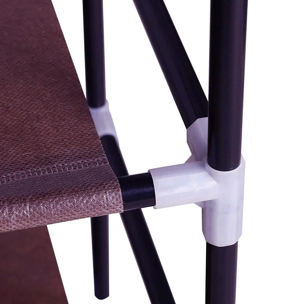 

Simple Assembly 5 Tiers Non-woven Fabric Shoe Rack with Handle Dark Brown