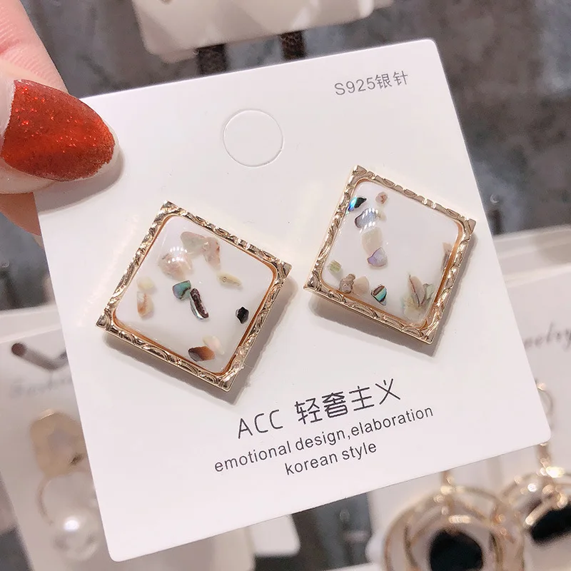 Серебряные иглы длинные женские серьги с жемчугом модные темперамент простые анти-аллергические серьги летние индивидуальные сетчатые украшения - Окраска металла: 1.69