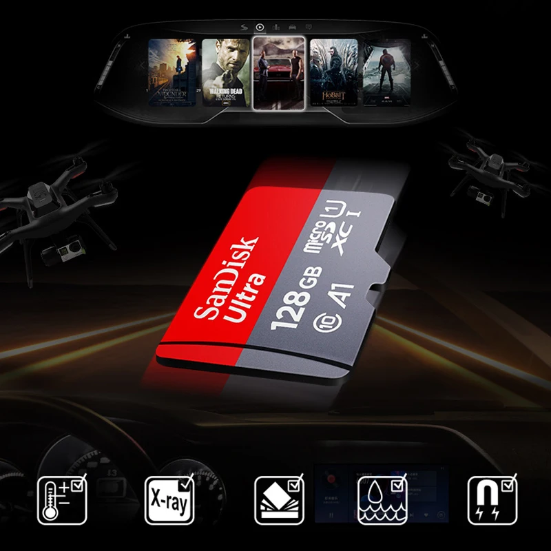 SanDisk карта памяти micro sd класс 10 100% ГБ 512 400 256 200 64 32 16 ГБ|Карты памяти| |