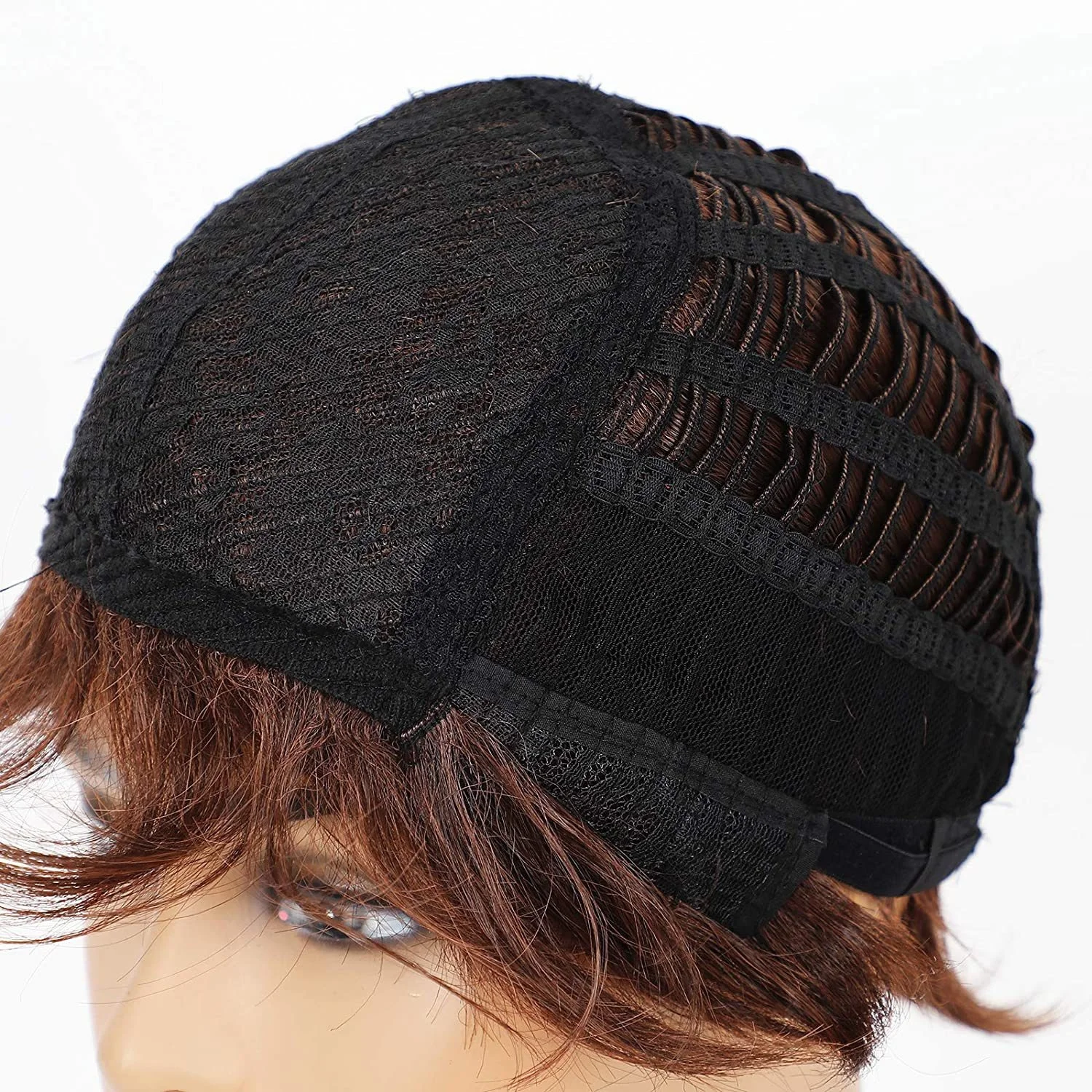 Парик мужской коричневый короткий парик для мужчин среднего и пожилого возраста