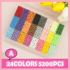 Аквабусины сделай сам 5 мм, спрей Perler aqua Magic, Обучающие 3D бусины-пазлы, аксессуары для детей, игрушка в подарок, 6000 шт.