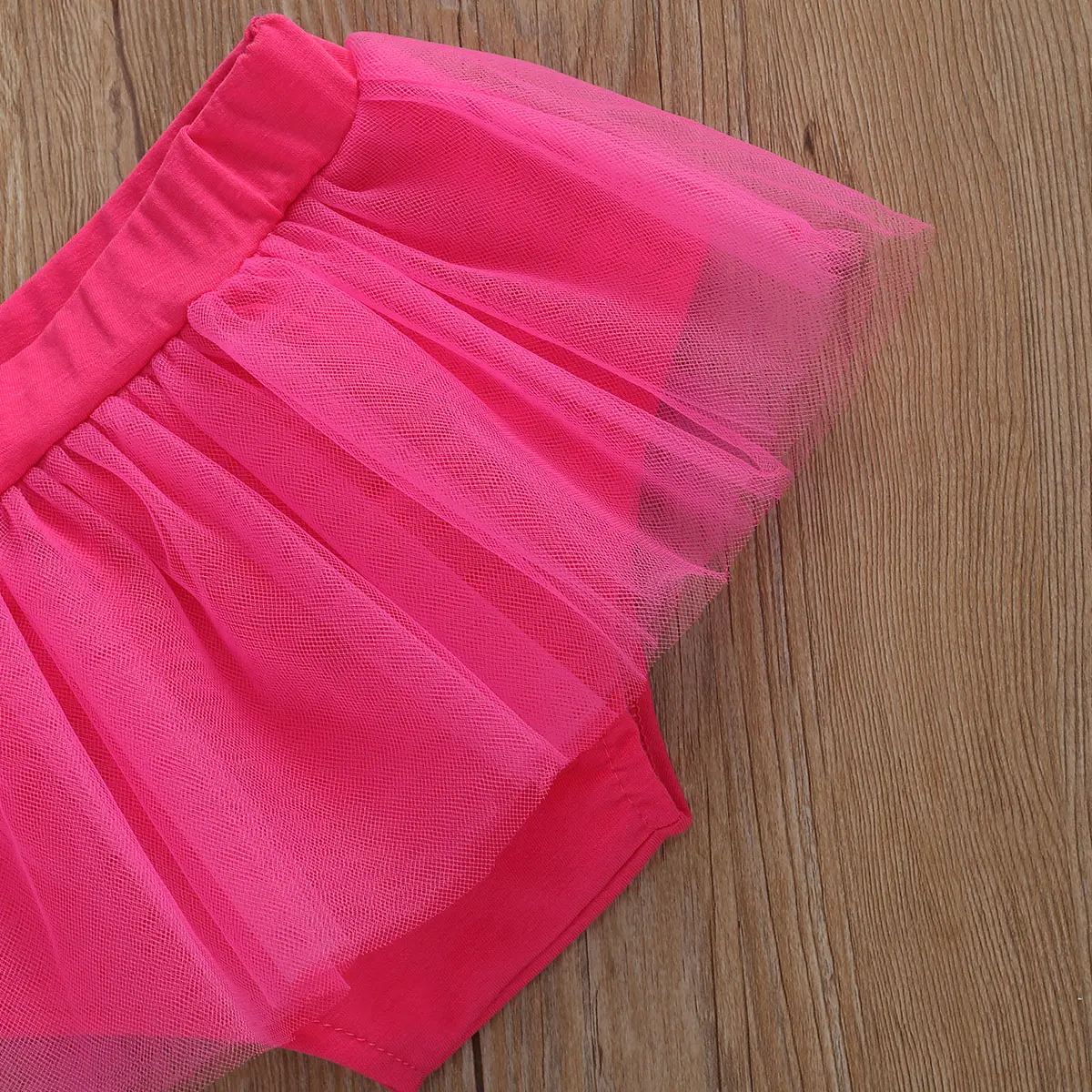 Комплекты модной летней одежды для маленьких девочек Яркий укороченный топ с