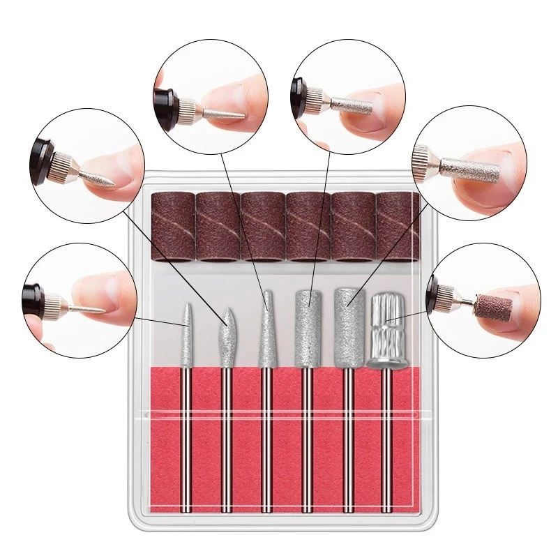 

1 Set Professional Electric Nail Drill Machine Manicure Machine Pedicure Drill Set Ceramic Mill Cutter Nail Drill Equipment Tool