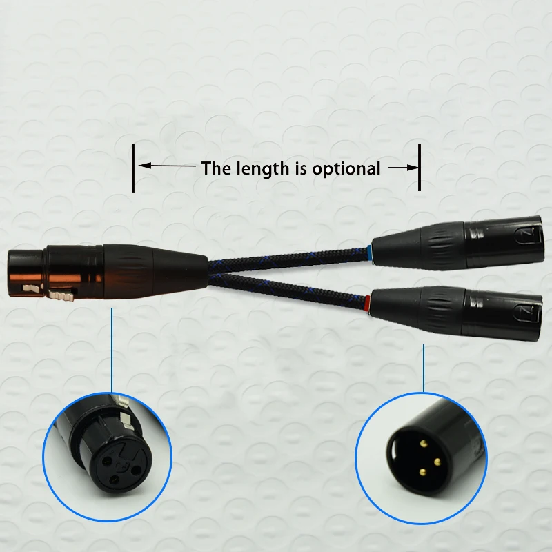 Разветвитель Hi-Fi XLR адаптер 1-2 двойной кабель для усилителя динамика микрофона