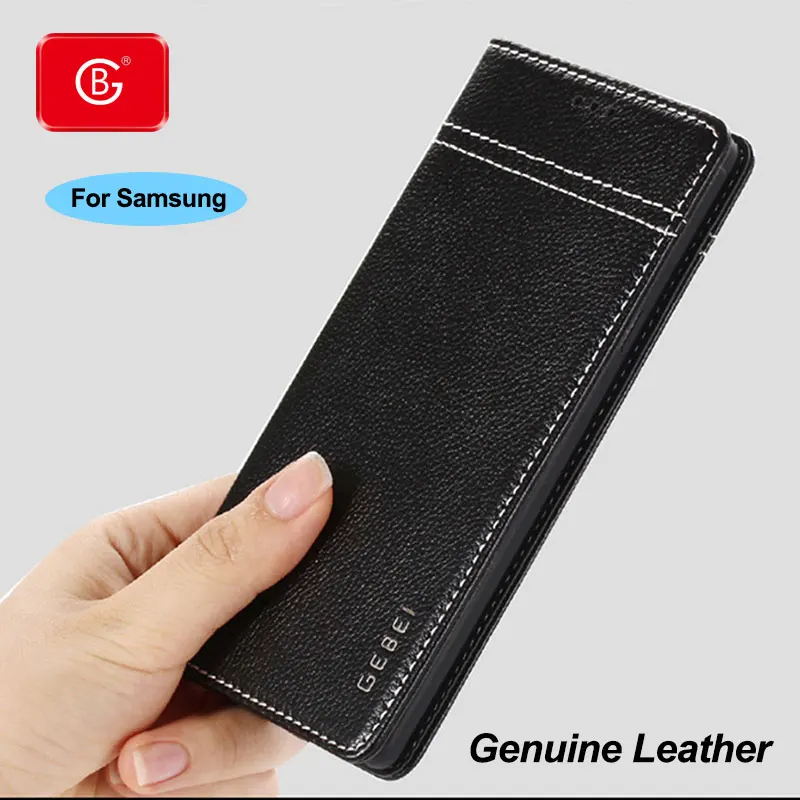 

Luxury Genuine Leather Case For Samsung Galaxy S7 Edge S10 + S8 S9 Plus Phone Shockproof Full Protective Back Flip Cover Cases
