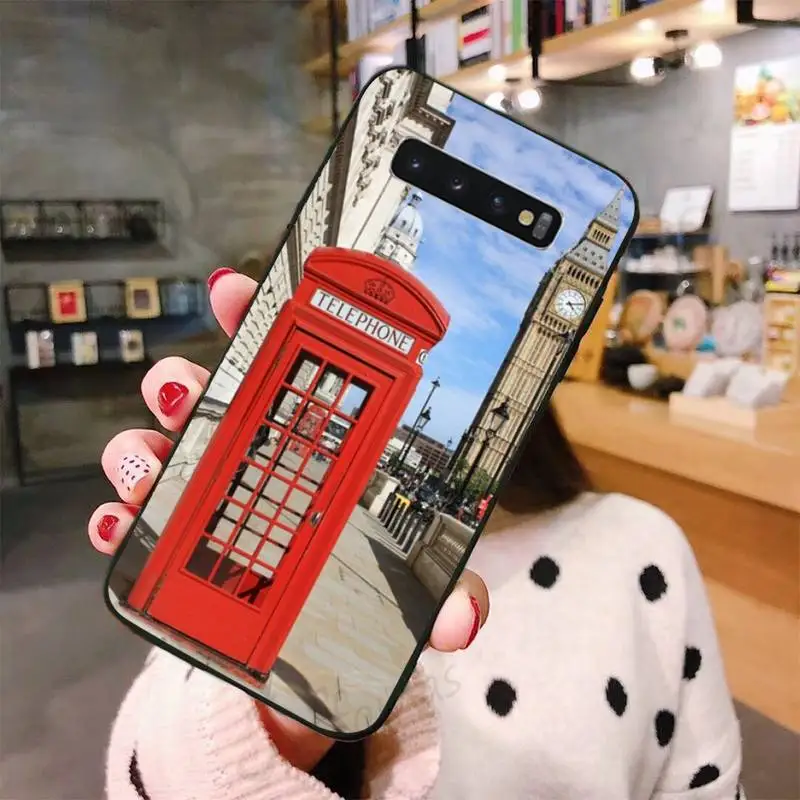 

London phone booth Phone Cases For Samsung A50 A51 A71 A20E A20S S10 S20 S21 S30 Plus ultra 5G M11 funda shell