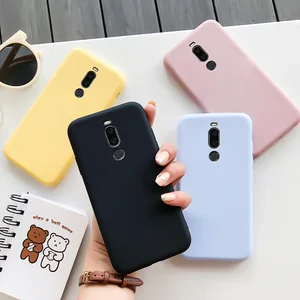 For Meizu Note 8 Case Silicone Macaron Colors Candy Soft TPU Simple Black Casing Phone Back Cover