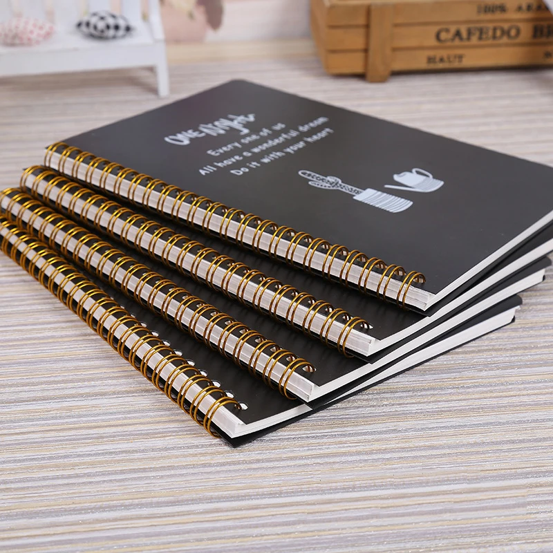 Блокнот на спирали формата A5 2 шт./лот пластиковый дневник с твердой обложкой 80