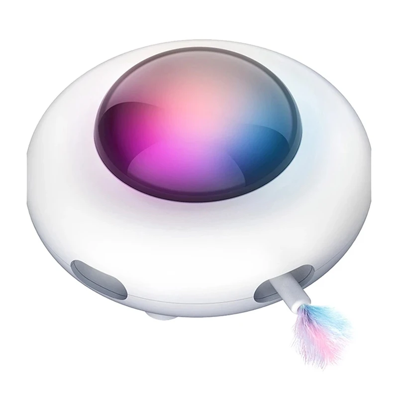 

Дразнилка для кошек, игрушки, интерактивные куклы, палочка с перьями НЛО, вращающийся поворотный стол для домашних животных, тренировочные ...