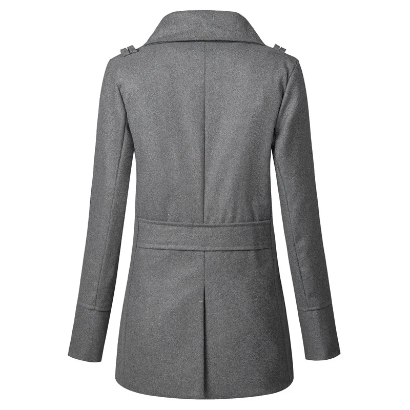 

Winter Jacket Men Trench Coat Long Fit Trench Coat Turtleneck Overcoat Woolen Coats Men's Pure Color Casual Fashion Jackets