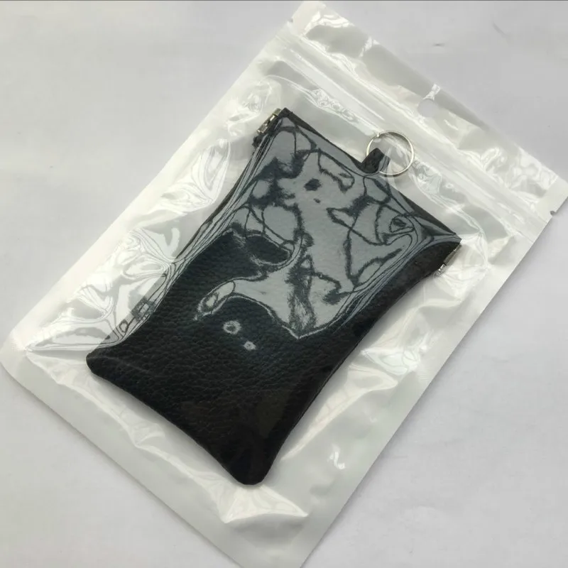 Черный кошелек для автомобильных ключей из натуральной воловьей кожи держатель