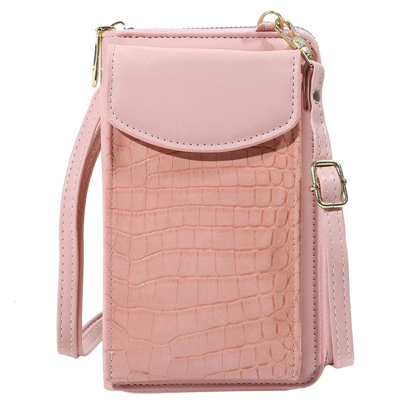 

Small Crossbody Phone Bag for Women Serpentine Pattern Pu Leather Shoulder Purses Ladies Clutches Female Wallet