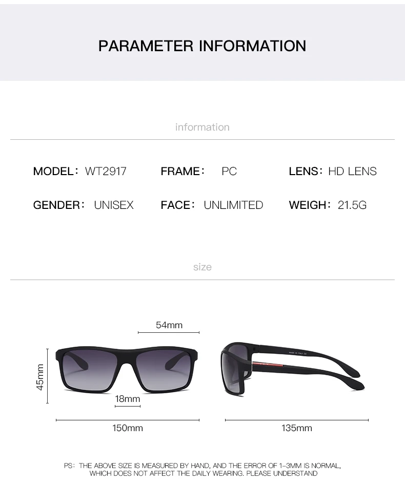 

New Arrivals Fashion Sunglass Men Woman Oversized Rectangle Brand Designer Vintage Retro Polarized Driver Goggles 2917