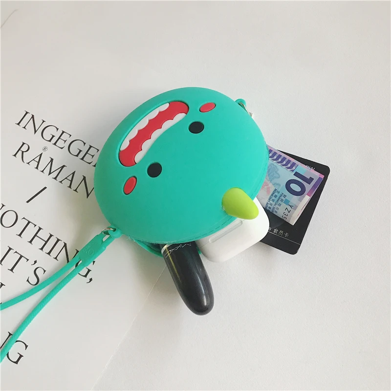coin purse Мягкий силиконовый держатель для карт чехол наушники для Airpods чехол Bluetooth беспроводной защитный чехол Милая коробка для Air Pods сумка для наушников - Цвет: coin purse