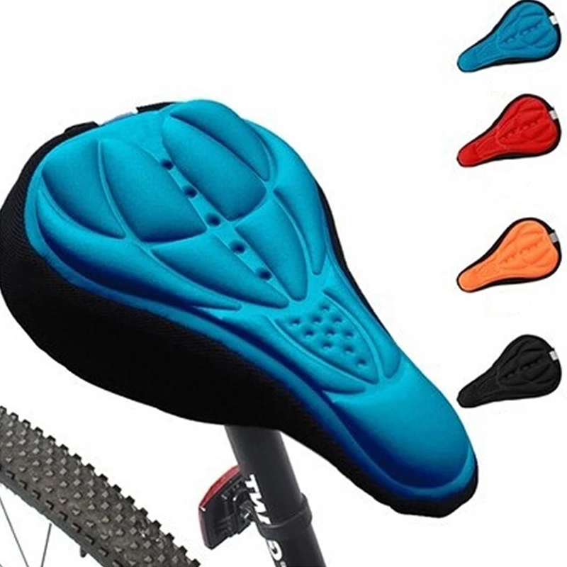 

Hot 4 Colors MTB Mountain Bike Cycling Thickened Extra Comfort Ultra Soft Silicone 3D Gel Pad Cushion Cover Bicycle Saddle Seat