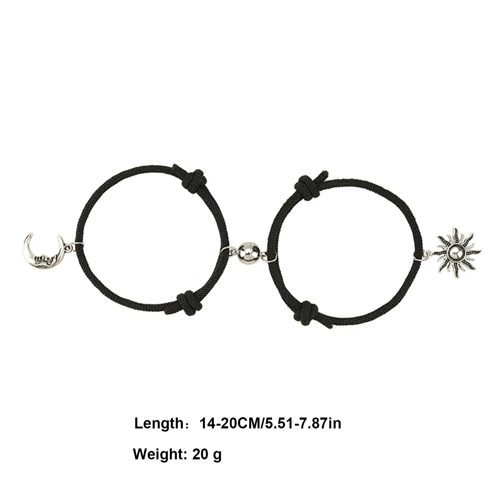 

Couple bracelets Bracelets on hand Moon Sun Bracelets Set for 2 Relationship Bracelet for Best Sister Mother Gift bijoux femme