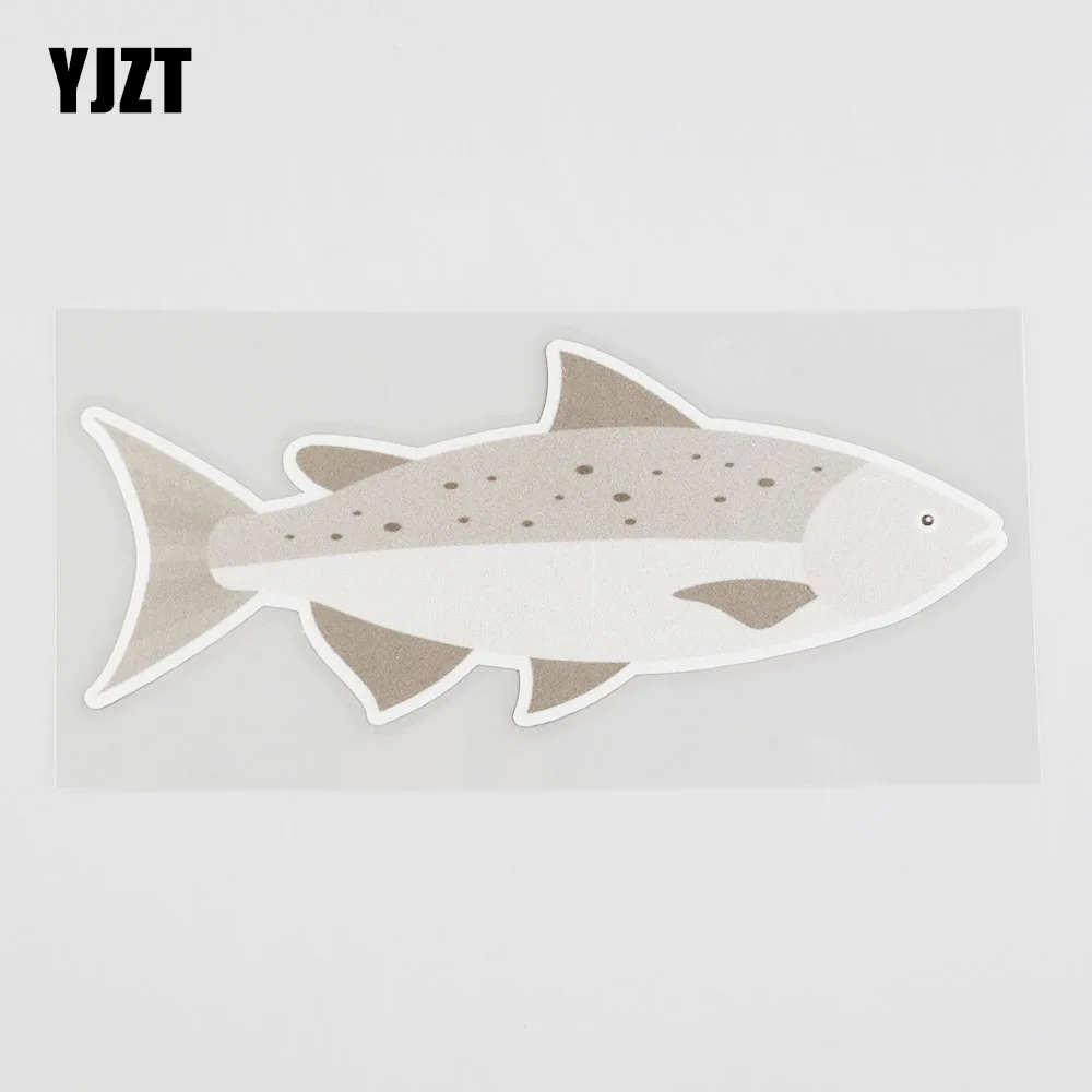

YJZT 14.9CMX5.9CM Cartoon Fish Car Sticker Marine Organism Pvc Decal Window 6A-0174