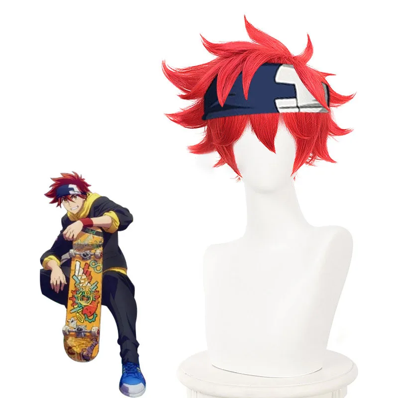 

SK8 The InfInIty Reki Cosplay Wig Anime Role Play Red High Temperature Resistance Synthetic Hair Halloween Carnival Party